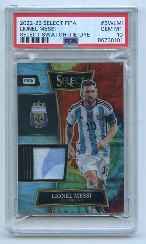2022/23 SELECT FIFA LIONEL MESSI SELECT SWATCHES TIE DYE /25 PSA 10 