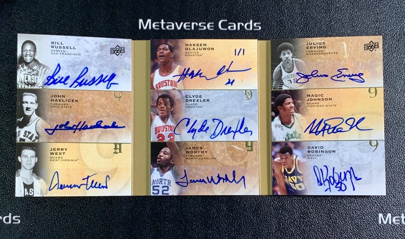 2011 Upper Deck All Time Greats Booklet Auto 1/1 Russell West Olajuwon Johnson