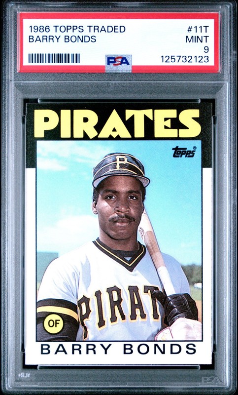 1986 TOPPS BARRY BONDS RC  ROOKIE 11T PSA 9 