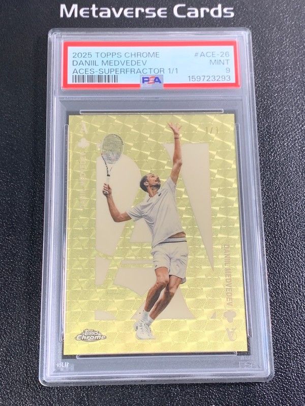 2025 Topps Chrome Tennis Aces Superfractor 1/1 Daniil Medvedev PSA 9 #ACE-26