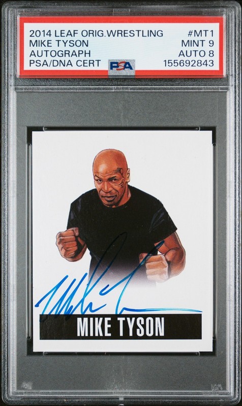 2014 LEAF ORIGINALS WRESTLING MIKE TYSON # MT1 AUTO AUTO WWF WWE PSA 9