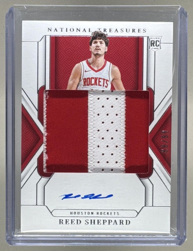 Reed Sheppard 2024 National Treasures #141 TRUE RPA RC Rookie Patch Auto 88/99