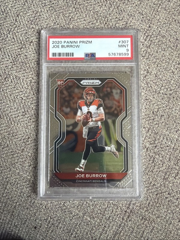Joe Burrow 2020 Prizm #307 Base PSA 9 Rookie RC Bengals