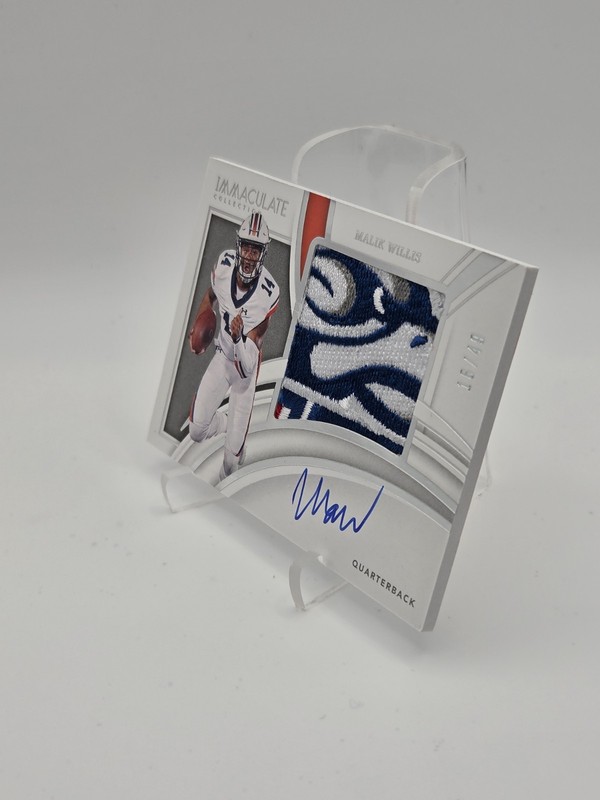MALIK WILLIS 2022 Panini Immaculate Collegiate /49 Patch On Card Auto Liberty ** view 2