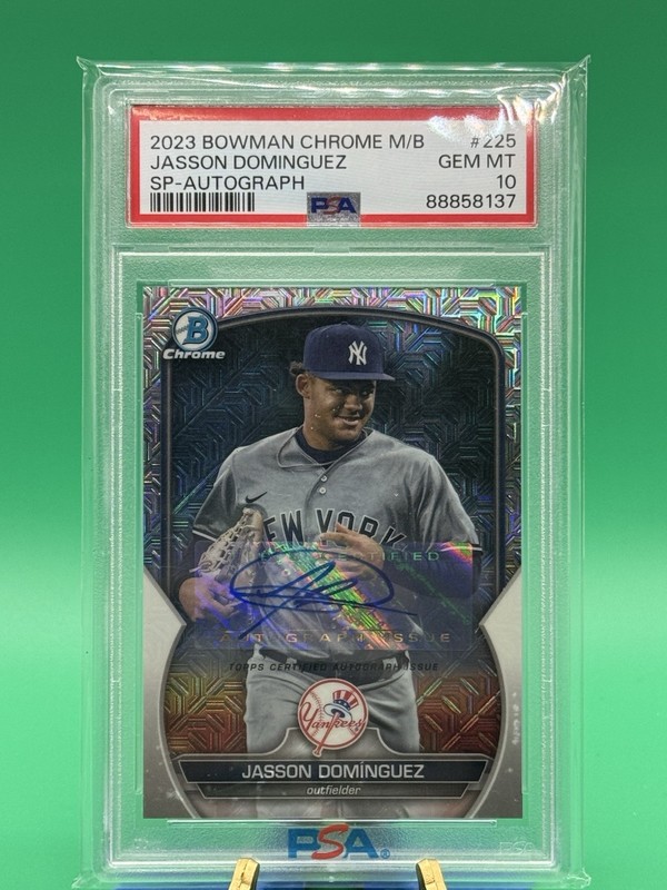 2023 Bowman Chrome Jasson Dominguez Mojo Image Variation SP Auto #/25 PSA 10
