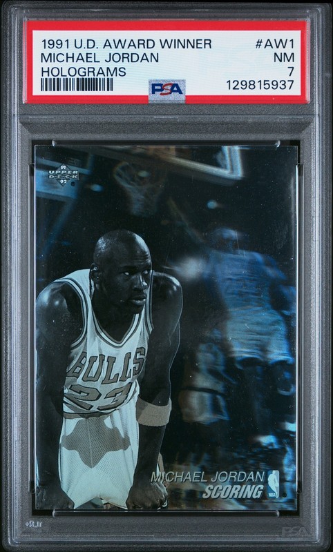 1991 Upper Deck Michael Jordan #AW1 Hologram 🔥 PSA 7 🔥 Chicago Bulls