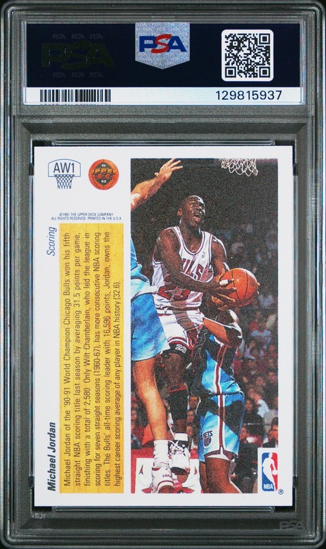 1991 Upper Deck Michael Jordan #AW1 Hologram 🔥 PSA 7 🔥 Chicago Bulls view 2