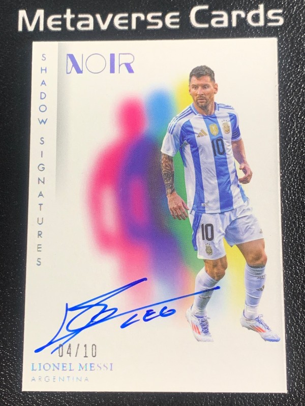 2024-25 Panini Noir Soccer Shadow Signatures Auto Lionel Messi 04/10 #SD-LM