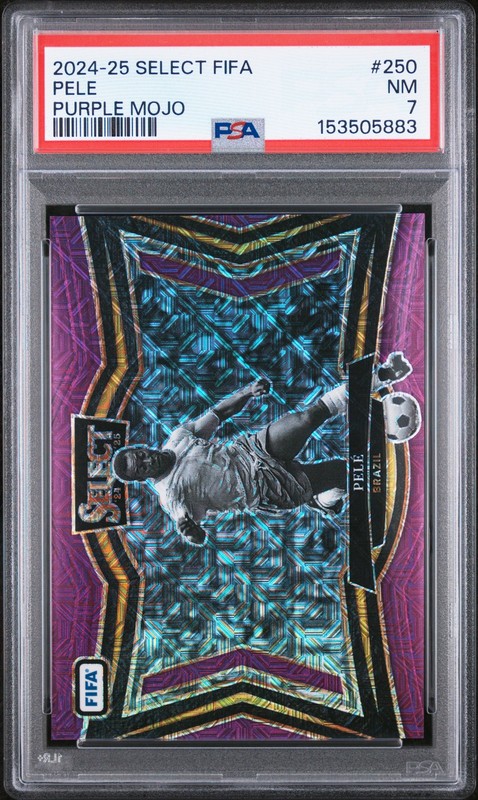 2024 Panini Select FIFA 250 Pele Field Purple Mojo PSA 7 153505883