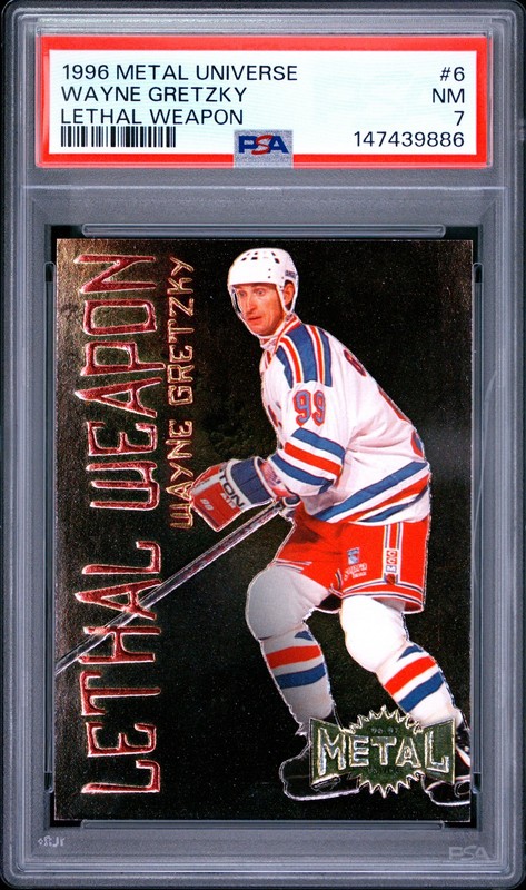 1996 Fleer Metal Universe 6 Wayne Gretzky Lethal Weapon PSA 7 147439886