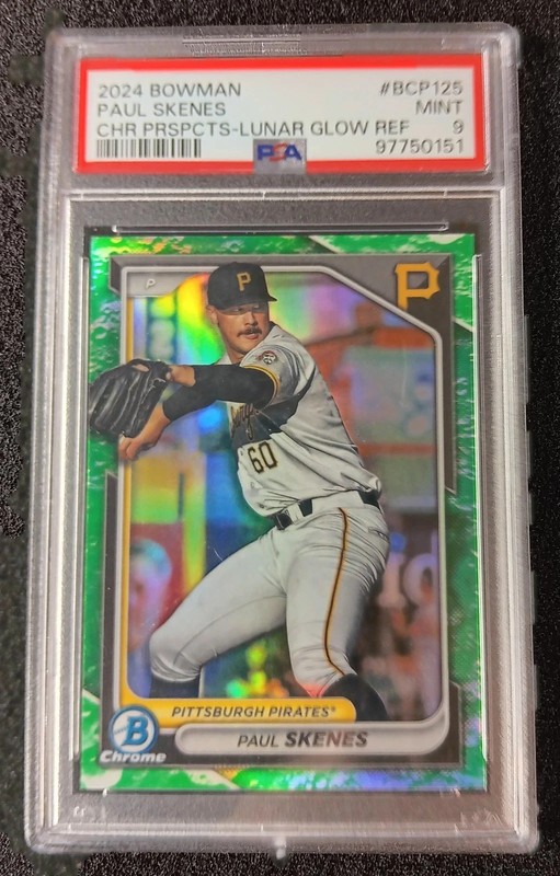 2024 Bowman Chrome Paul Skenes #BCP-125 PSA 9 Lunar Glow Refractor ROY