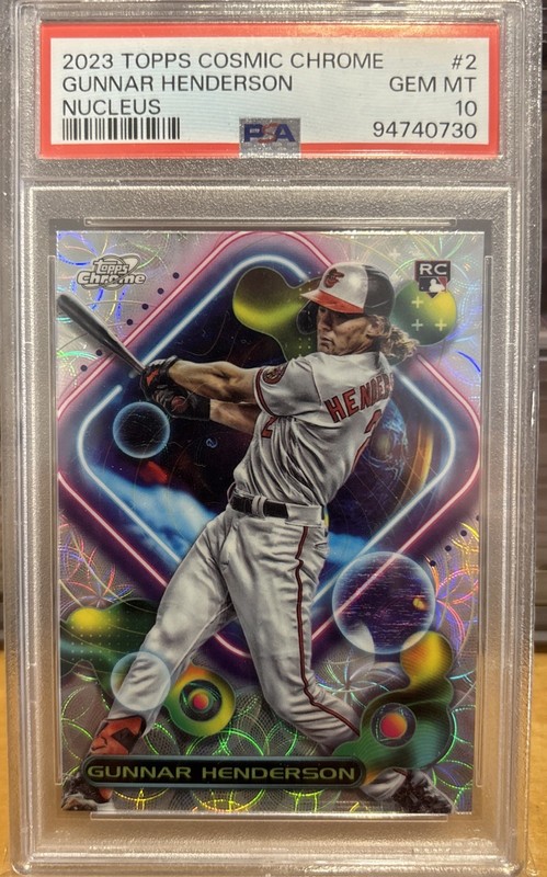 2023 Topps Cosmic Chrome Gunnar Henderson RC #2 Nucleus PSA 10 Orioles