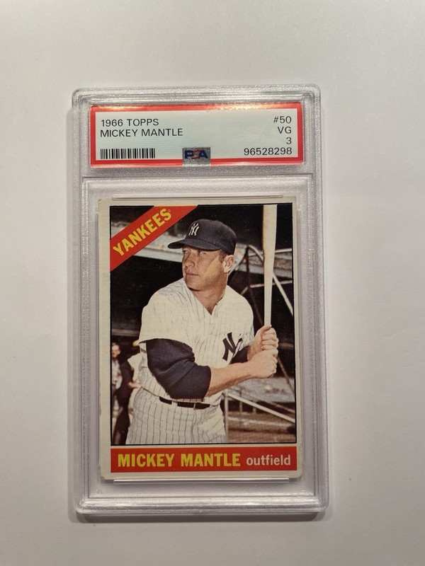 1966 Topps - Mickey Mantle #50 -- PSA 3