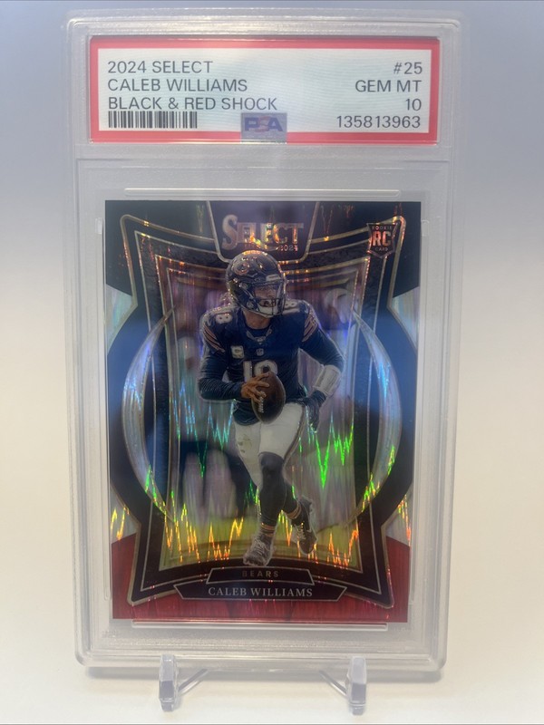 2024 Select - Caleb Williams #25 Black & Red Shock Prizm (RC) PSA 10