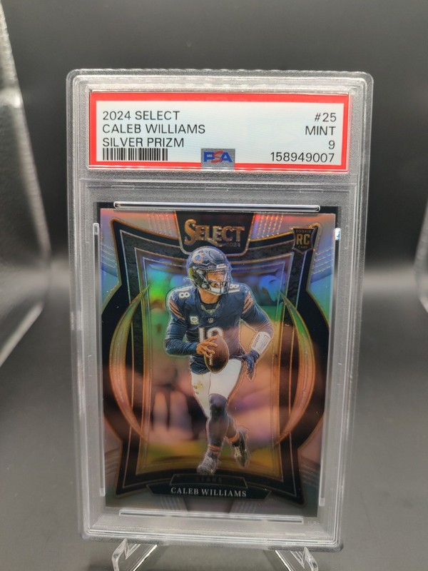 Panini Select 2024 Concourse Caleb Williams Silver Prizm #25 RC PSA 9 view 1