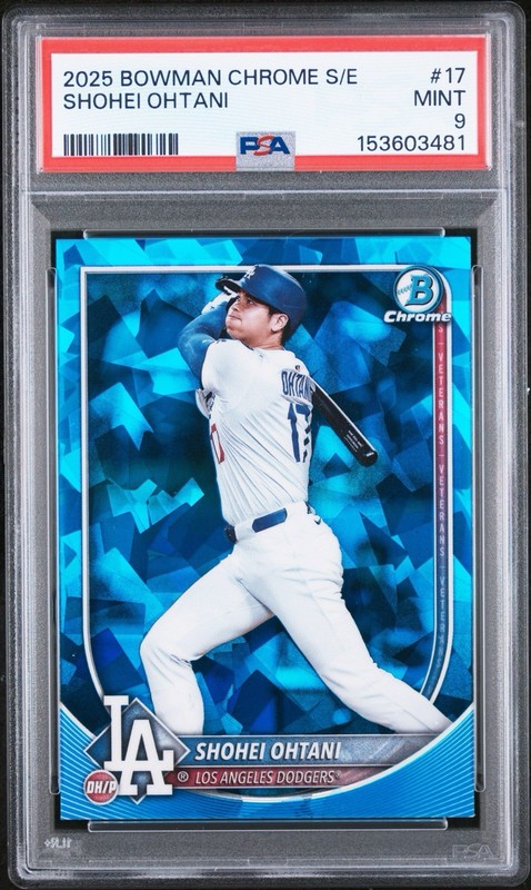 2025 BOWMAN CHROME SAPPHIRE EDITION #17 SHOHEI OHTANI PSA 9