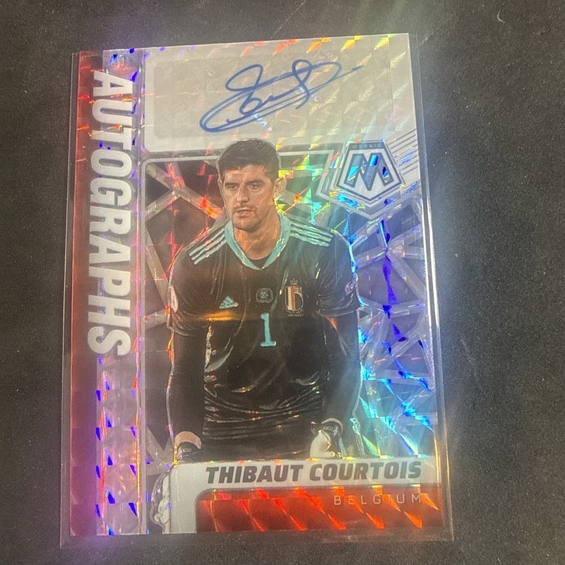 2021-22 Panini Prizm Mosaic Thibaut Courtois Auto Bx8f