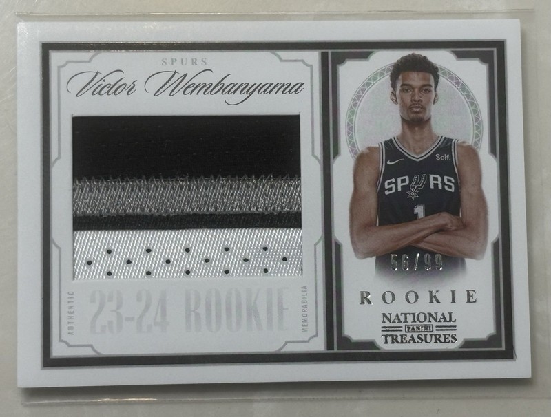 2023 National Treasures Victor Wembanyama Rookie Patch 56/99 Throwback