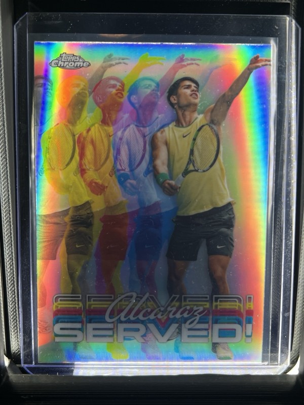2024 Topps Chrome Tennis #SER-CA Carlos Alcaraz Served!
