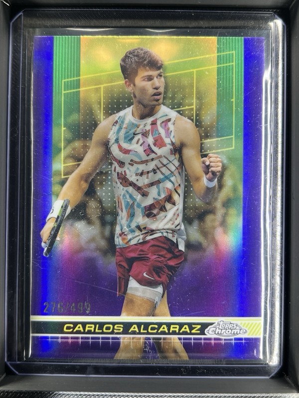 2024 Topps Chrome Tennis Carlos Alcaraz PURPLE Refractor /499 #50 SP
