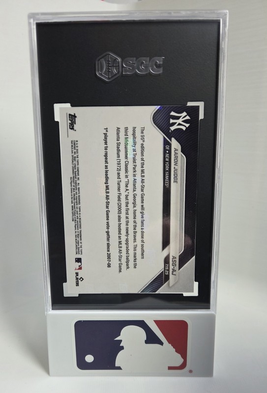 Topps 2025 Now All-Star Game Aaron Judge ASG-AJ Gold Foil /50 SGC 9.5 view 2