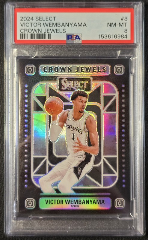 Victor Wembanyama 2024-25 Panini Select Crown Jewels NM-MT 8 Prizm SSP #8