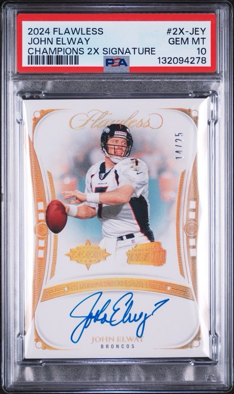 John Elway /25 Auto Champions Signature PSA 10 GEM MINT 2024 Flawless POP 1