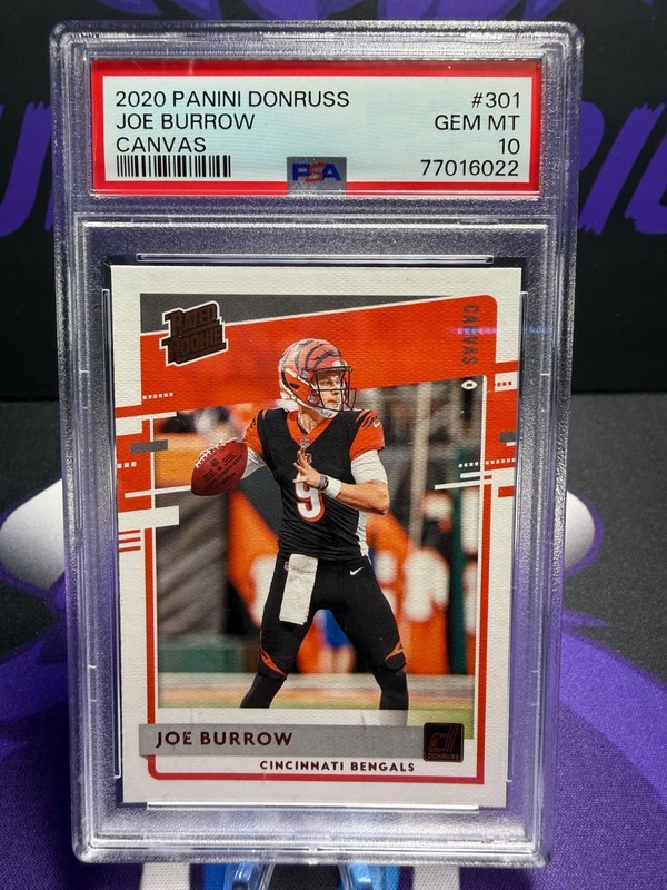 Joe Burrow (Rookie) PSA 10 - 2020 Panini Donruss - Rated Rookie Canvas Bengals