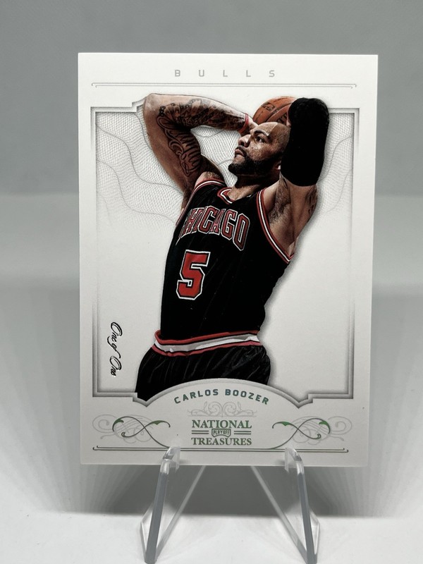 2012-13 Panini National Treasures Carlos Boozer Platinum 1/1 Card #69 Bulls