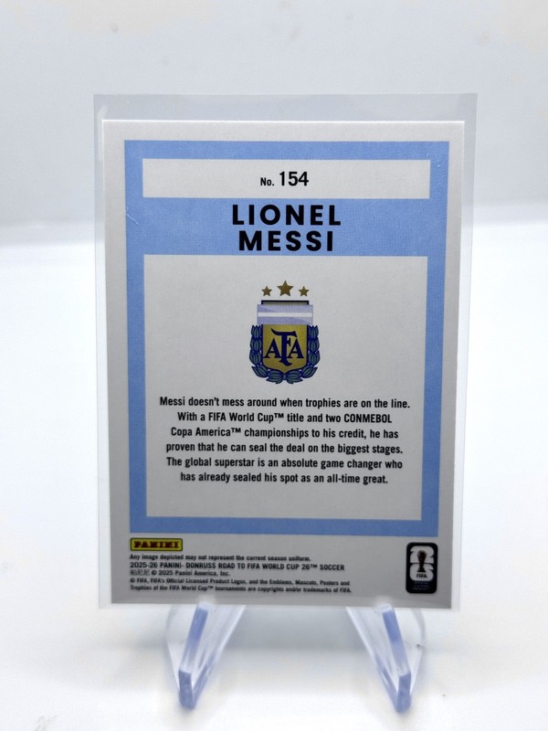 2025-26 Panini Donruss Road to World Cup Lionel Messi Silver Argentina #154 view 2