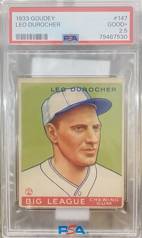 1933 Goudey R319 Leo Durocher #147 - HOF RC - PSA 2.5