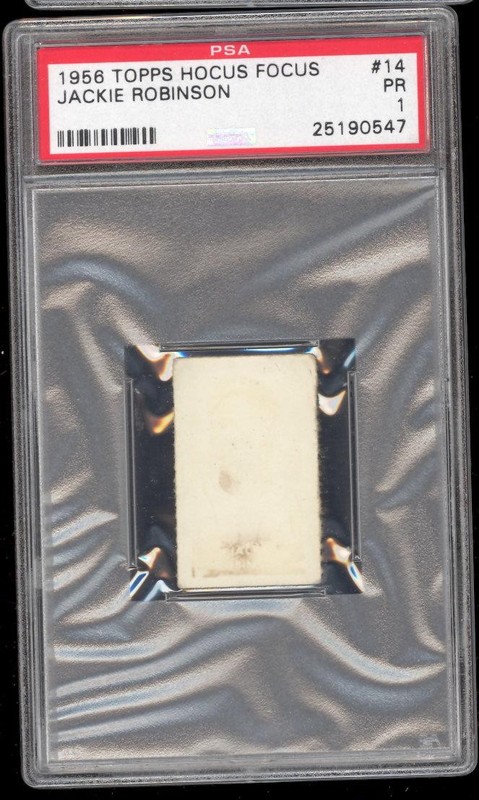 1956 TOPPS HOCUS FOCUS #14 JACKIE ROBINSON PSA 1 SEE DESCRIPTION BELOW