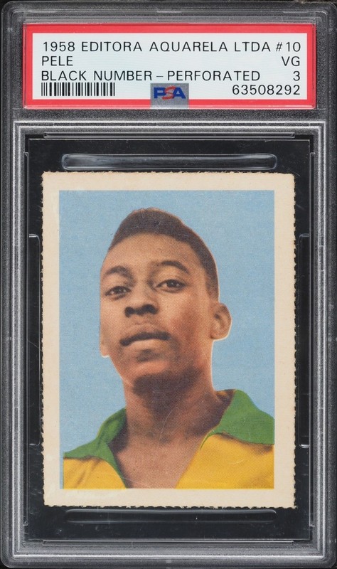 Pele 1958 Editora Aquarela #10 Black Number Rookie PSA 3 💥🐐📈