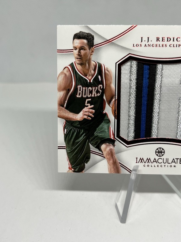 JJ Redick 2012-13 Panini Immaculate Premium Patch Auto 25/25 Chinese Red J.J. view 2