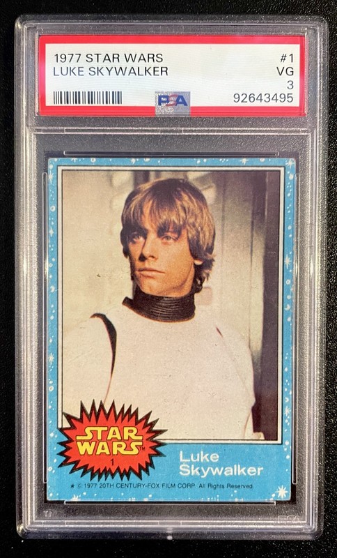1977 STAR WARS LUKE SKYWALKER #1  PSA 3 VG