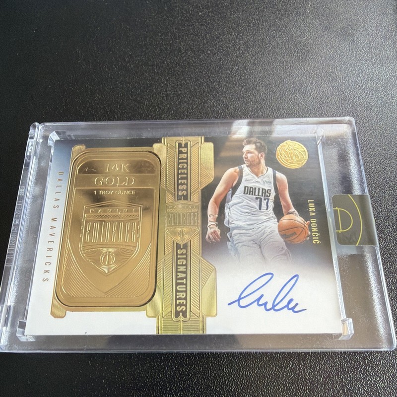 LUKA DONCIC 2021-22 EMINENCE PRICELESS SIGNATURES 14K 1 TROY OZ GOLD AUTO 1/3!