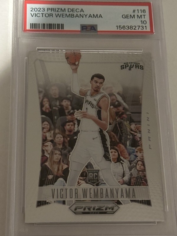 2023-24 Panini Prizm Deca Victor Wembanyama #17 (RC) PSA 10