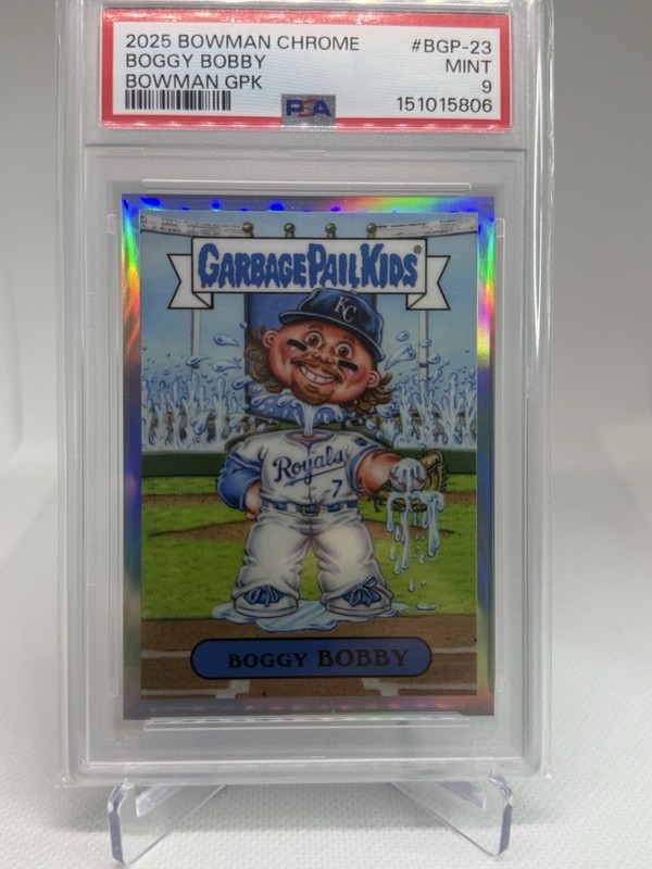 2025 Bowman Chrome GARBAGE PAIL KIDS GPK BOBBY WITT JR BOGGY ROYALS #23 PSA 9