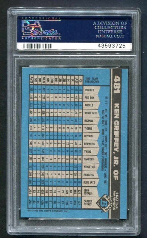 1990 Bowman Ken Griffey Jr. #481 PSA 10 GEM MINT HOF 💎 view 2