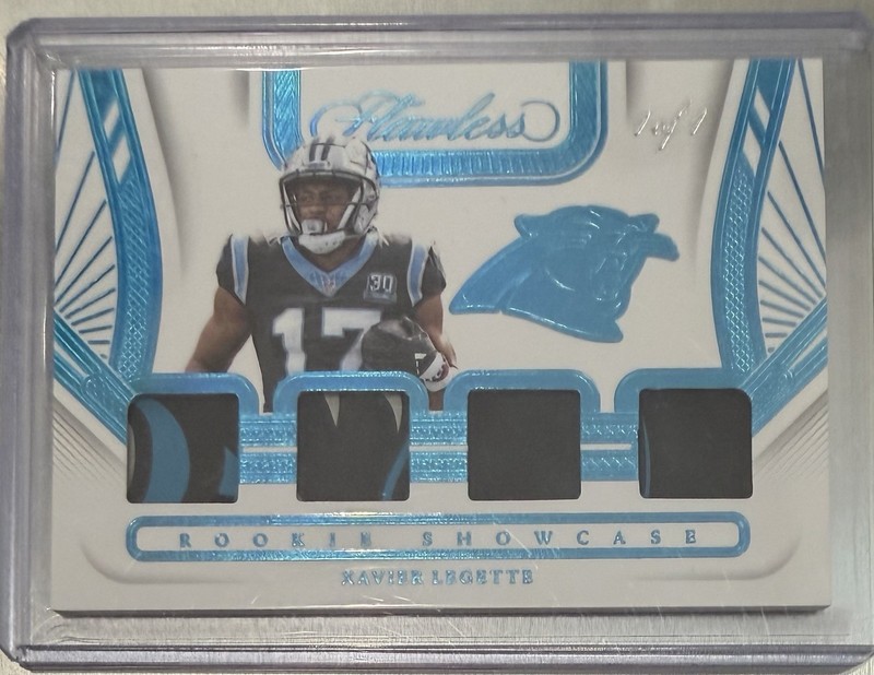 2024 Panini Flawless Rookie Showcase Xavier Legette. 4 Patch 1/1