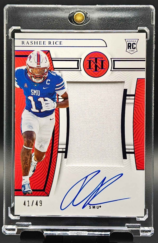 Rashee Rice 2023 National Treasures Collegiate #CMS-RAR RPA /49 SMU Mustangs