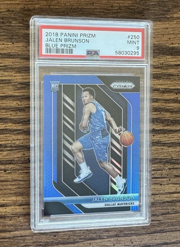 2018-19 Panini Prizm 250 Jalen Brunson (RC) Blue Prizm #151/199 PSA 9 Mint