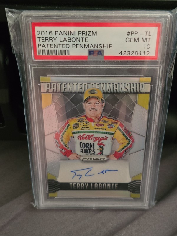 Terry Labonte 2015 Panini Prizm Patented Penmanship PSA 10 AUTOGRAPH AUTO NASCAR view 2