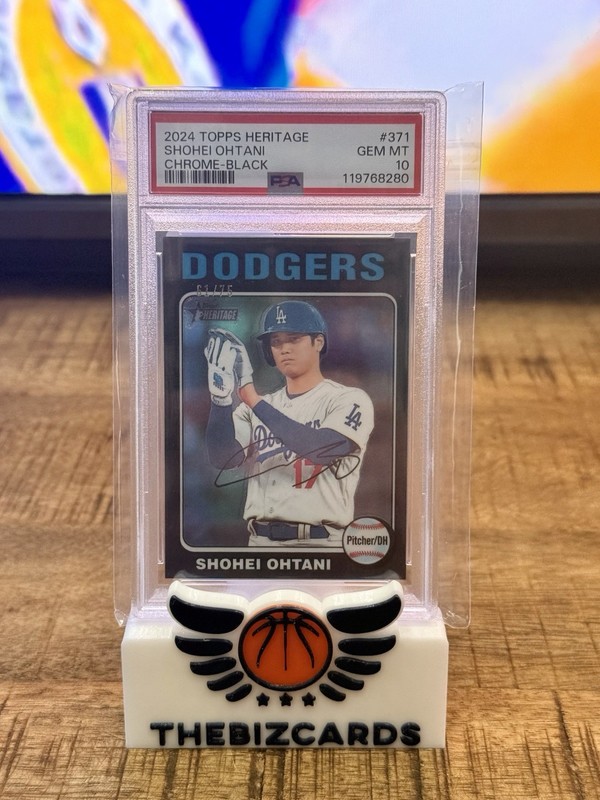 2024 Topps Heritage - Shohei Ohtani #371 - Chrome Black  /75 - PSA 10