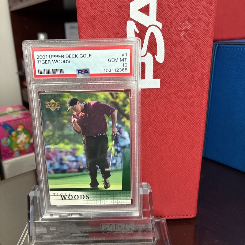 2001 Upper Deck Golf #1 Tiger Woods RC Rookie PSA 10 GEM MINT