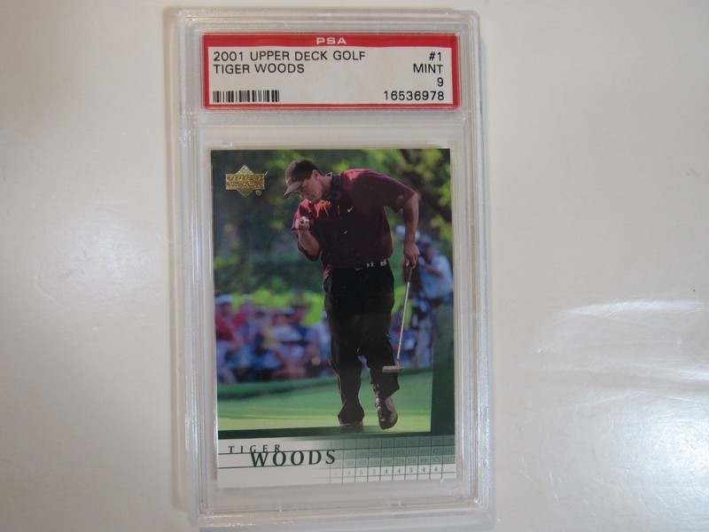 2001 Upper Deck - Tiger Woods Rookie Card (RC) #1 - PSA 9 - MINT Condition...!
