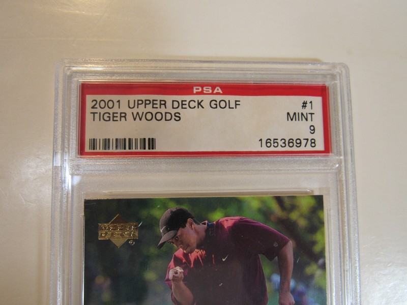 2001 Upper Deck - Tiger Woods Rookie Card (RC) #1 - PSA 9 - MINT Condition...! view 2