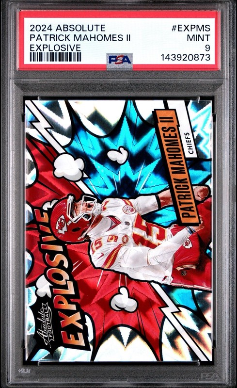 Patrick Mahomes Explosive SSP 2024 Panini Absolute MINT PSA 9