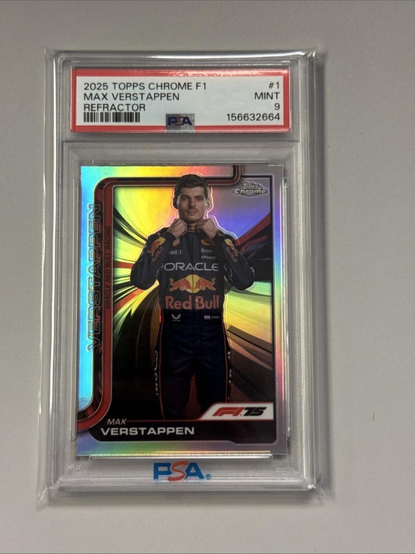 2025 Topps Chrome F1 Max Verstappen Refractor Psa 9 