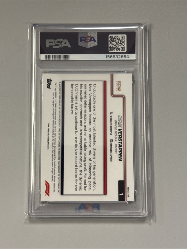 2025 Topps Chrome F1 Max Verstappen Refractor Psa 9  view 2